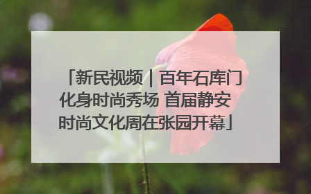 新民视频｜百年石库门化身时尚秀场 首届静安时尚文化周在张园开幕