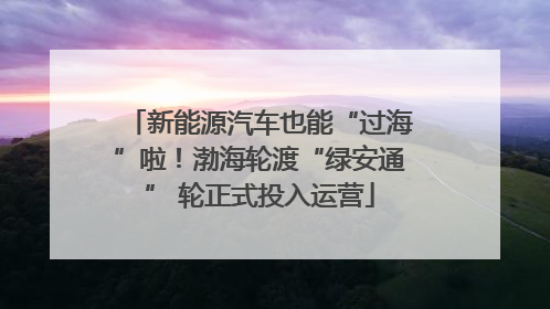 新能源汽车也能“过海”啦！渤海轮渡“绿安通” 轮正式投入运营