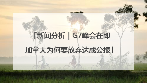 新闻分析｜G7峰会在即 加拿大为何要放弃达成公报