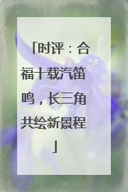 时评：合福十载汽笛鸣，长三角共绘新景程