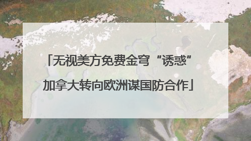无视美方免费金穹“诱惑” 加拿大转向欧洲谋国防合作