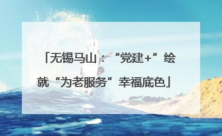 无锡马山：“党建+”绘就“为老服务”幸福底色