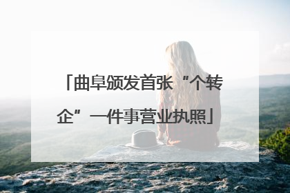 曲阜颁发首张“个转企”一件事营业执照