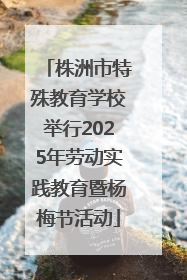 株洲市特殊教育学校举行2025年劳动实践教育暨杨梅节活动