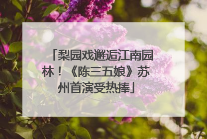 梨园戏邂逅江南园林！《陈三五娘》苏州首演受热捧