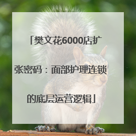 樊文花6000店扩张密码：面部护理连锁的底层运营逻辑