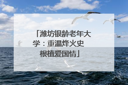 潍坊银龄老年大学：重温烽火史 根植爱国情