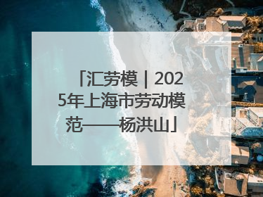 汇劳模｜2025年上海市劳动模范——杨洪山
