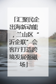 汇聚民企出海新动能，兰山区“沂企联”会客厅打造跨境发展强磁场