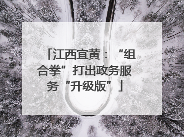 江西宜黄：“组合拳”打出政务服务“升级版”