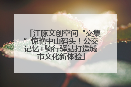 江豚文创空间“交集”惊艳中山码头！公交记忆+骑行驿站打造城市文化新体验