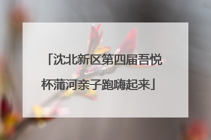 沈北新区第四届吾悦杯蒲河亲子跑嗨起来