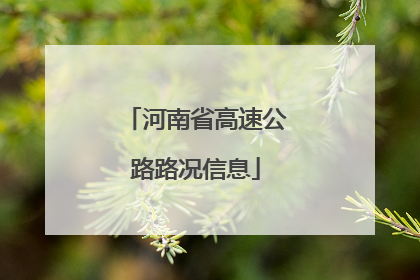 河南省高速公路路况信息