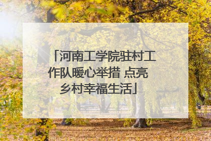 河南工学院驻村工作队暖心举措 点亮乡村幸福生活