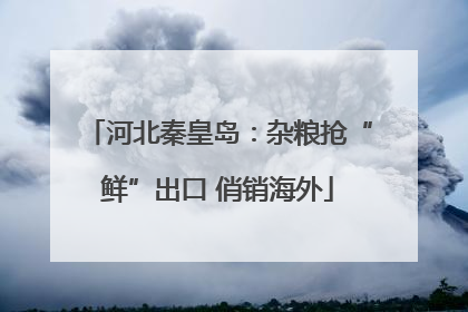 河北秦皇岛：杂粮抢“鲜”出口 俏销海外