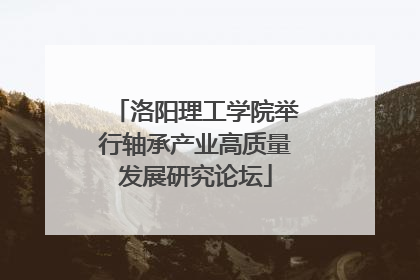 洛阳理工学院举行轴承产业高质量发展研究论坛