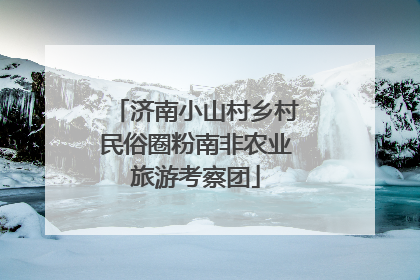 济南小山村乡村民俗圈粉南非农业旅游考察团