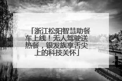 浙江松阳智慧助餐车上线！无人驾驶送热餐，银发族享舌尖上的科技关怀