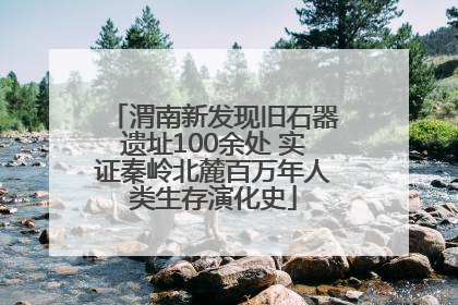 渭南新发现旧石器遗址100余处 实证秦岭北麓百万年人类生存演化史