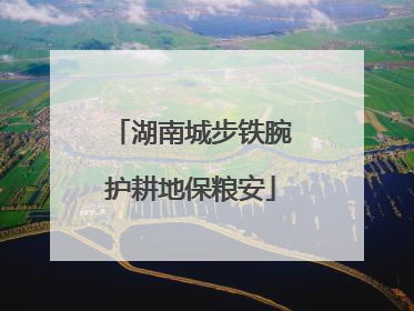 湖南城步铁腕护耕地保粮安