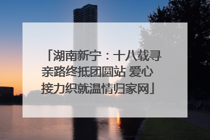 湖南新宁：十八载寻亲路终抵团圆站 爱心接力织就温情归家网