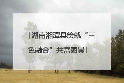 湖南湘潭县绘就“三色融合”共富图景