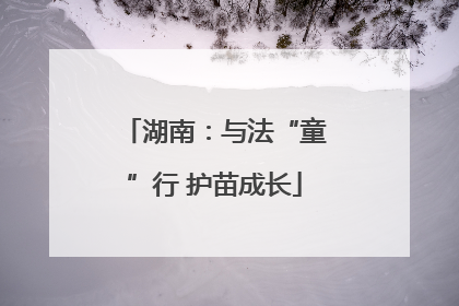 湖南：与法“童”行 护苗成长