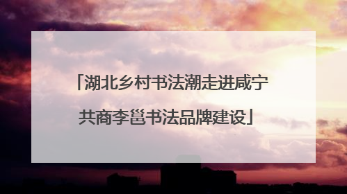 湖北乡村书法潮走进咸宁 共商李邕书法品牌建设