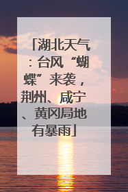 湖北天气：台风“蝴蝶”来袭，荆州、咸宁、黄冈局地有暴雨