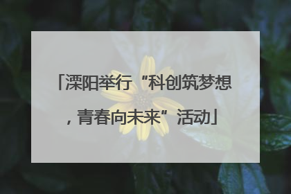 溧阳举行“科创筑梦想，青春向未来”活动