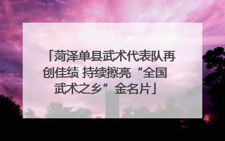 菏泽单县武术代表队再创佳绩 持续擦亮“全国武术之乡”金名片