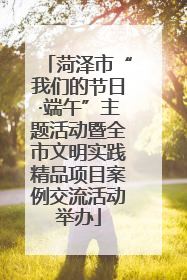 菏泽市“我们的节日·端午”主题活动暨全市文明实践精品项目案例交流活动举办