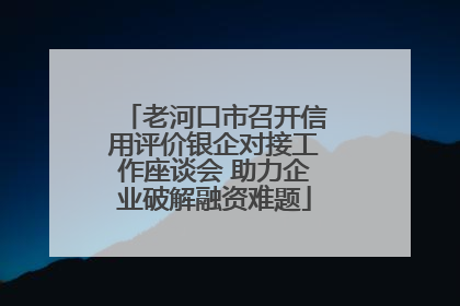 老河口市召开信用评价银企对接工作座谈会 助力企业破解融资难题