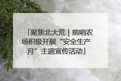 聚焦北大荒｜前哨农场积极开展“安全生产月”主题宣传活动
