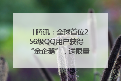 腾讯：全球首位256级QQ用户获得“金企鹅”，送限量版神秘惊喜等礼物