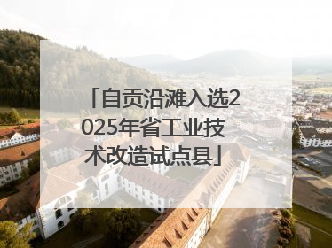 自贡沿滩入选2025年省工业技术改造试点县