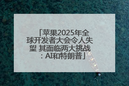 苹果2025年全球开发者大会令人失望 其面临两大挑战：AI和特朗普
