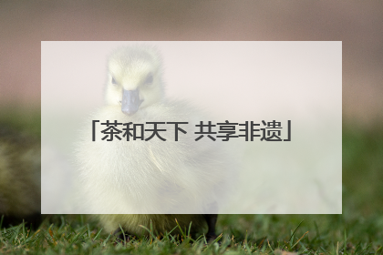 茶和天下 共享非遗
