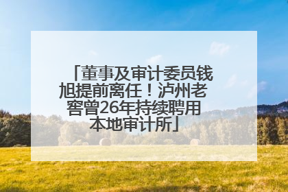 董事及审计委员钱旭提前离任！泸州老窖曾26年持续聘用本地审计所