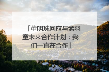 董明珠回应与孟羽童未来合作计划：我们一直在合作