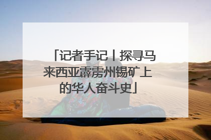 记者手记丨探寻马来西亚霹雳州锡矿上的华人奋斗史