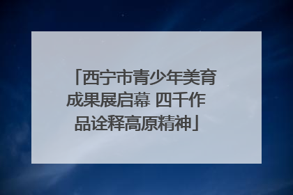 西宁市青少年美育成果展启幕 四千作品诠释高原精神
