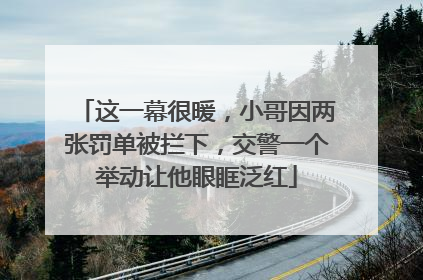 这一幕很暖，小哥因两张罚单被拦下，交警一个举动让他眼眶泛红