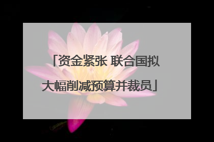 资金紧张 联合国拟大幅削减预算并裁员