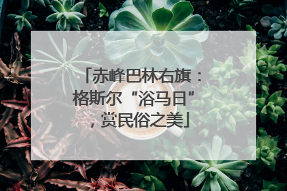 赤峰巴林右旗：格斯尔“浴马日”，赏民俗之美