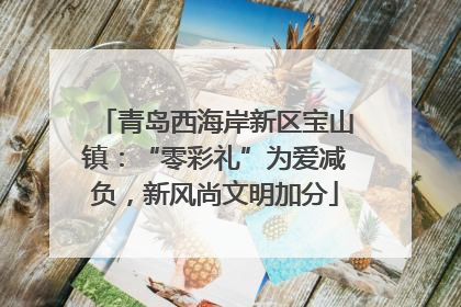 青岛西海岸新区宝山镇：“零彩礼”为爱减负，新风尚文明加分