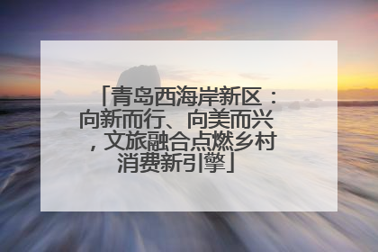 青岛西海岸新区：向新而行、向美而兴，文旅融合点燃乡村消费新引擎