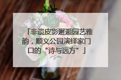 非遗皮影邂逅园艺雅韵，顺义公园演绎家门口的“诗与远方”