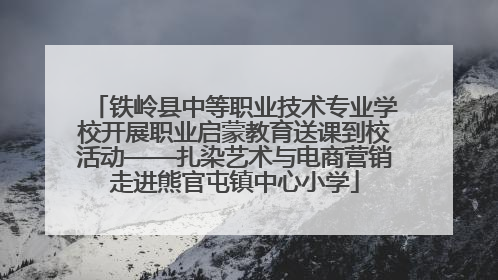 铁岭县中等职业技术专业学校开展职业启蒙教育送课到校活动——扎染艺术与电商营销走进熊官屯镇中心小学