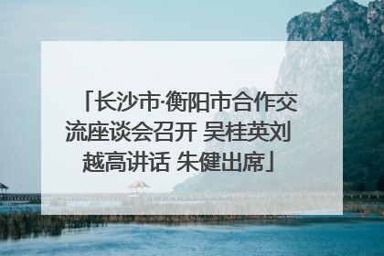 长沙市·衡阳市合作交流座谈会召开 吴桂英刘越高讲话 朱健出席